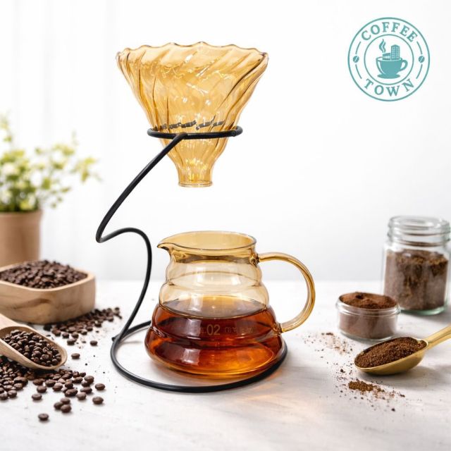 طقم v60 ( قمع + سيرفر + حامل معدني )